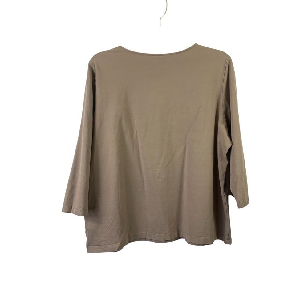 Ruby Rd. Women's Tan & Gold Top - Picture 2 of 7